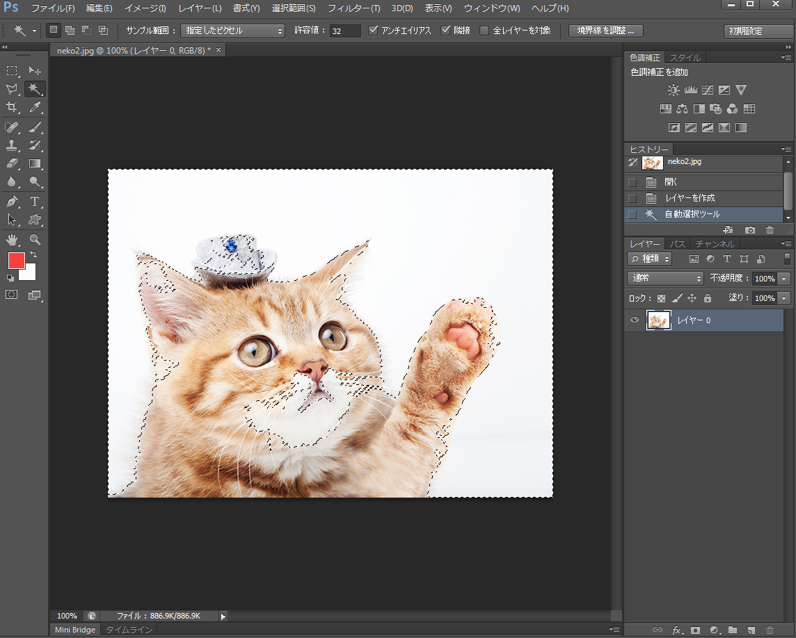 LINEスタンプの作り方（PC編）Photoshopで画像の切り抜き方法